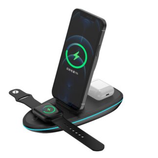 Rixus RXWC43 3 in 1 Foldable Wireless Charger Station