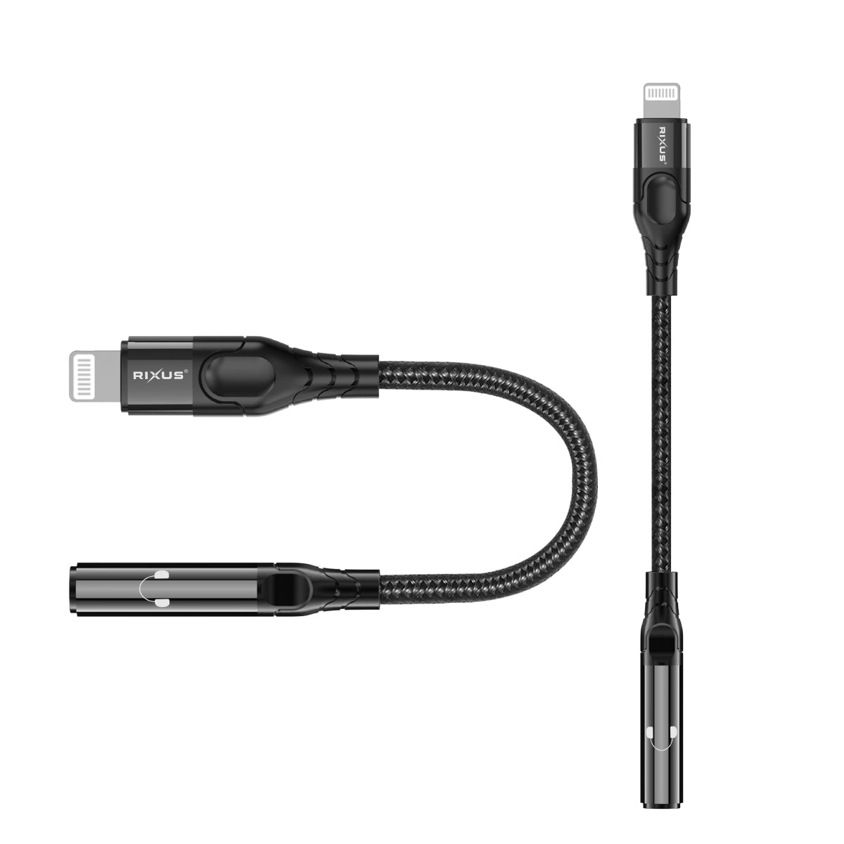 Rixus RXMU36L Lightning Anschluss to 3.5mm Audio Adapter Female 10cm – Bild 3