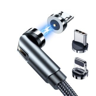 Rixus RXU48 Magnetic Kabel 3 in 1 Black