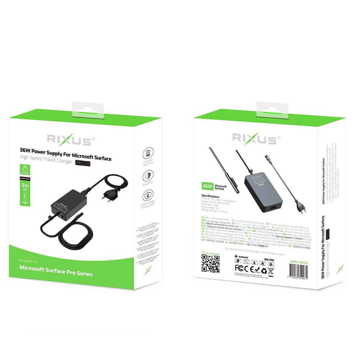 Rixus RXLC29 Microsoft Surface Charger 36W – Bild 6