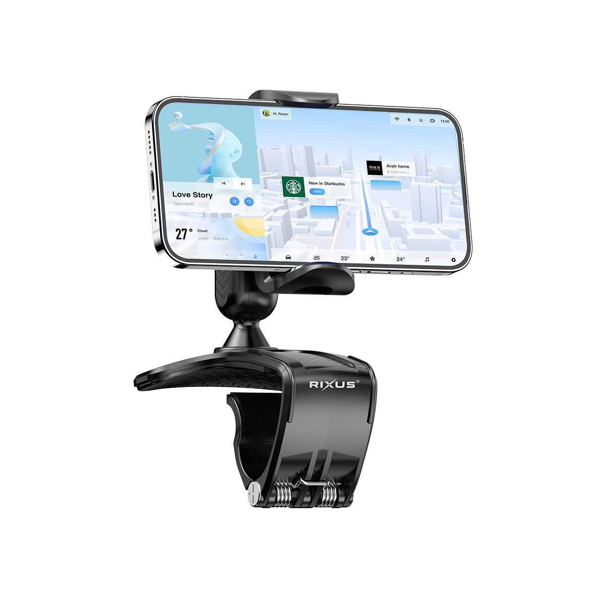 Rixus RXHW62 Dashboard Navigation Phone Halterung für Auto Vehicles Black – Bild 3