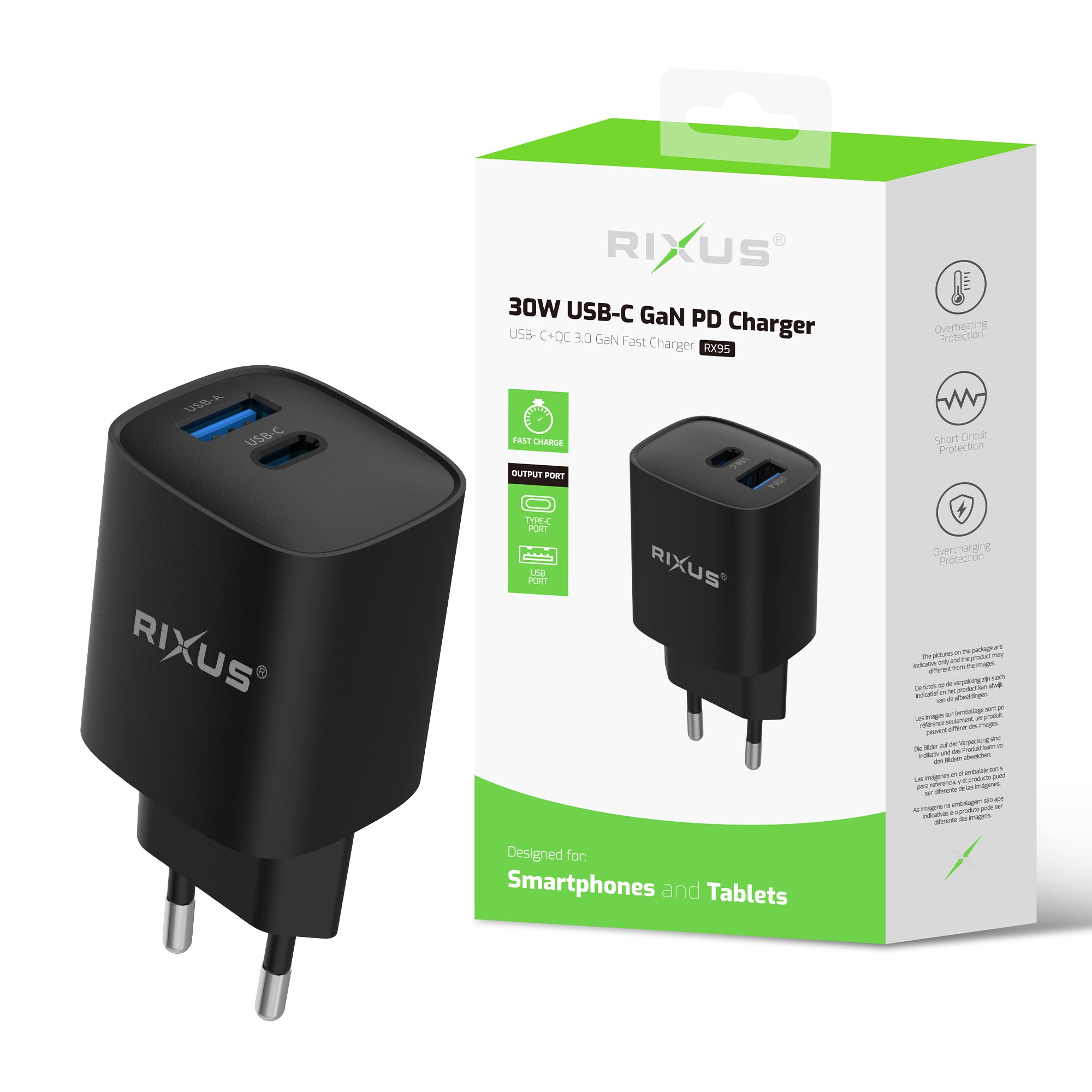 Rixus RX95 Fast Charging Adapter 30W Black – Bild 4