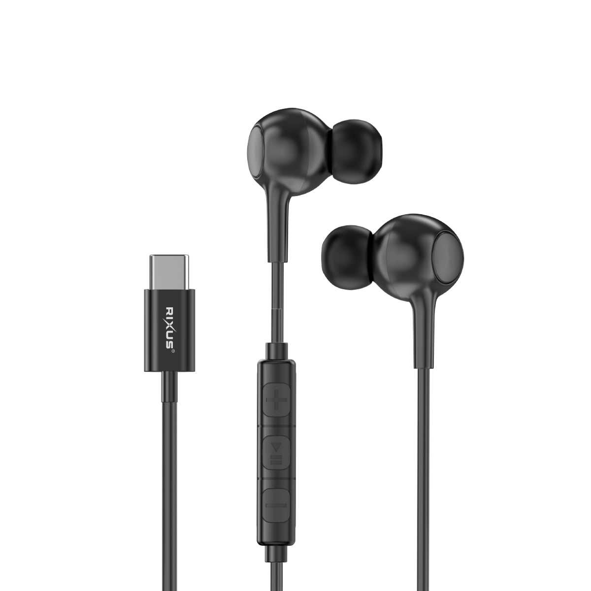 Rixus RXHD56C USB-C Wired Earbud mit Microphone Black – Bild 2