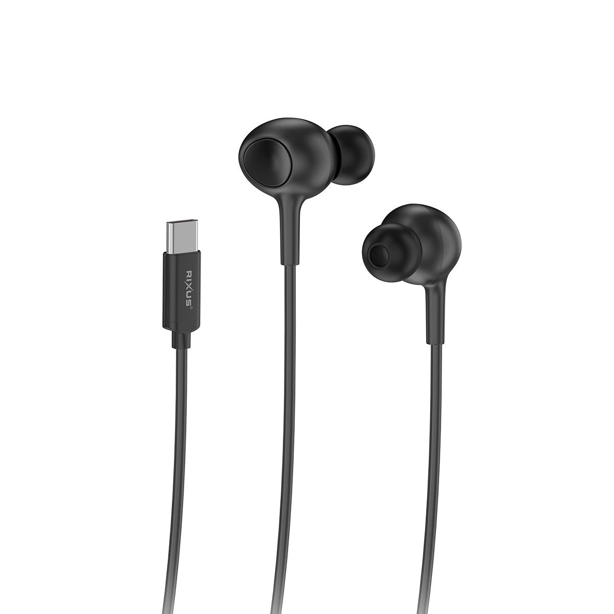 Rixus RXHD56C USB-C Wired Earbud mit Microphone Black – Bild 3
