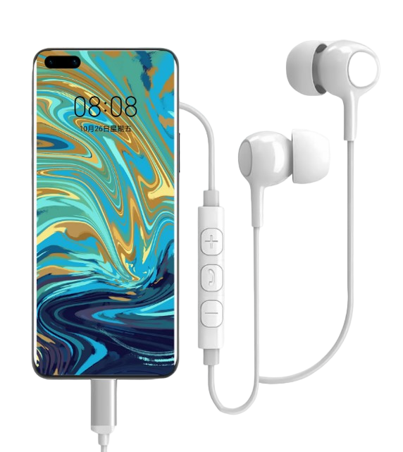 Rixus RXHD56CW USB-C Wired Earbud mit Microphone White – Bild 2