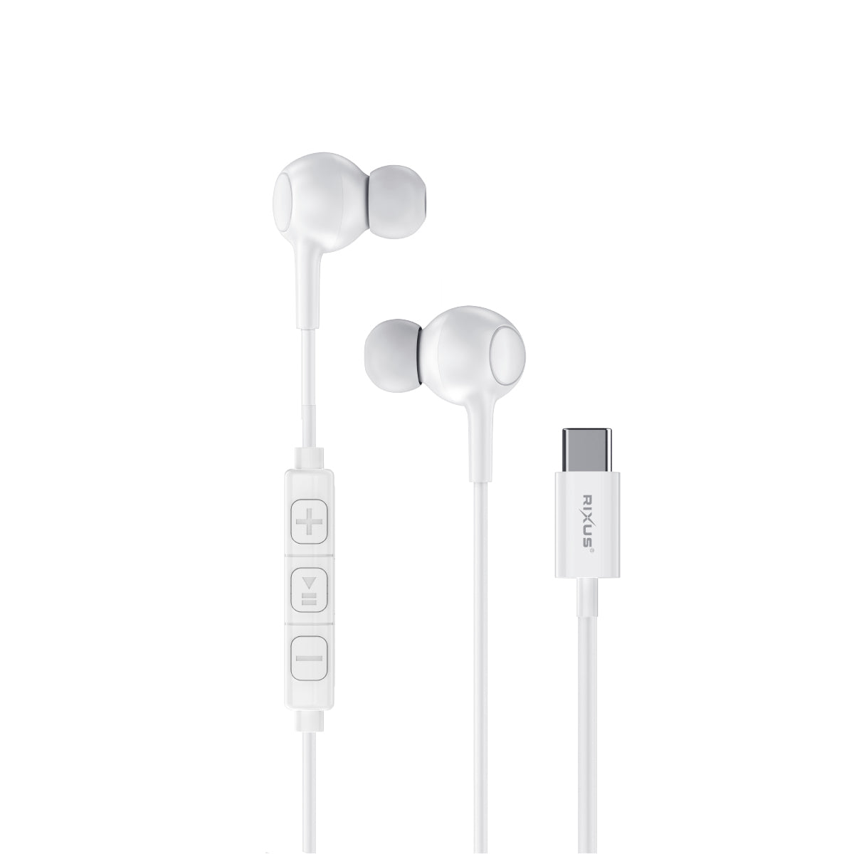 Rixus RXHD56CW USB-C Wired Earbud mit Microphone White – Bild 4