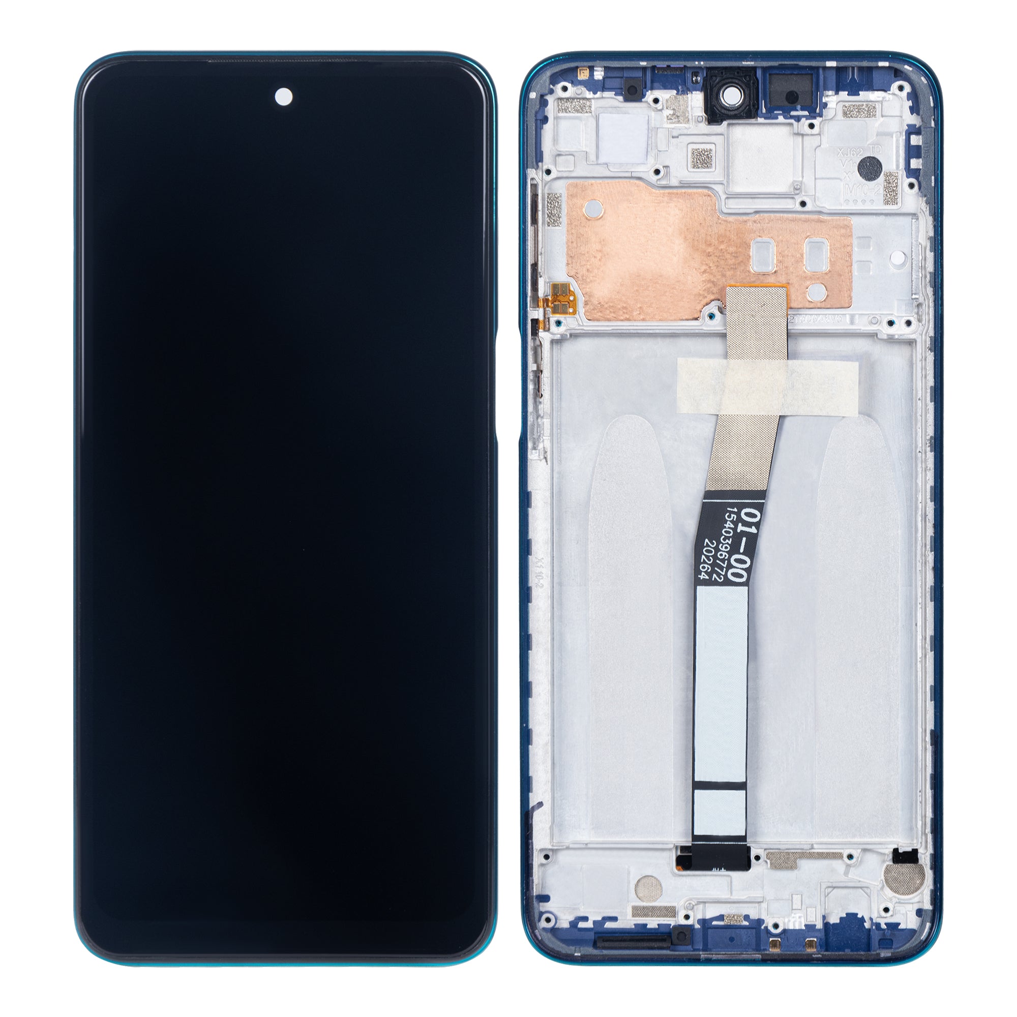 OEM Display für Xiaomi Redmi Note 10 Lite mit Rahmen Blau – Bild 4