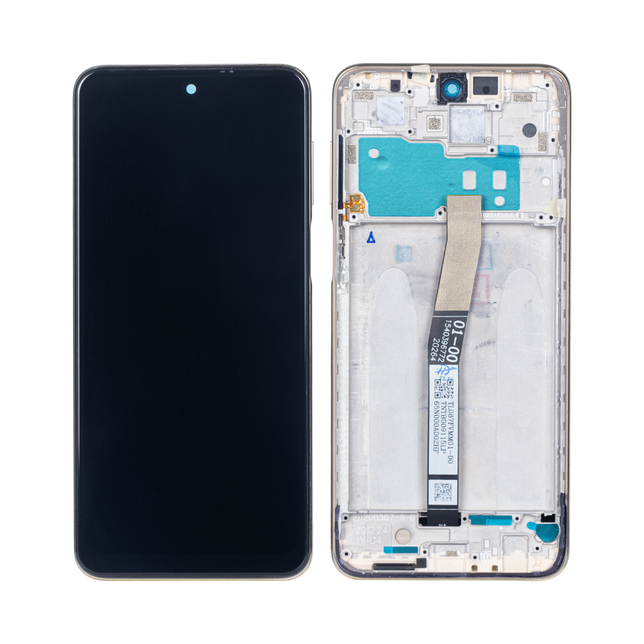 OEM Display für Xiaomi Redmi Note 10 Lite mit Rahmen Gold – Bild 4