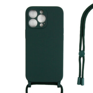 Rixus TPU Necklace Cord Abdeckung für Apple iPhone 14 Pro Dark Green