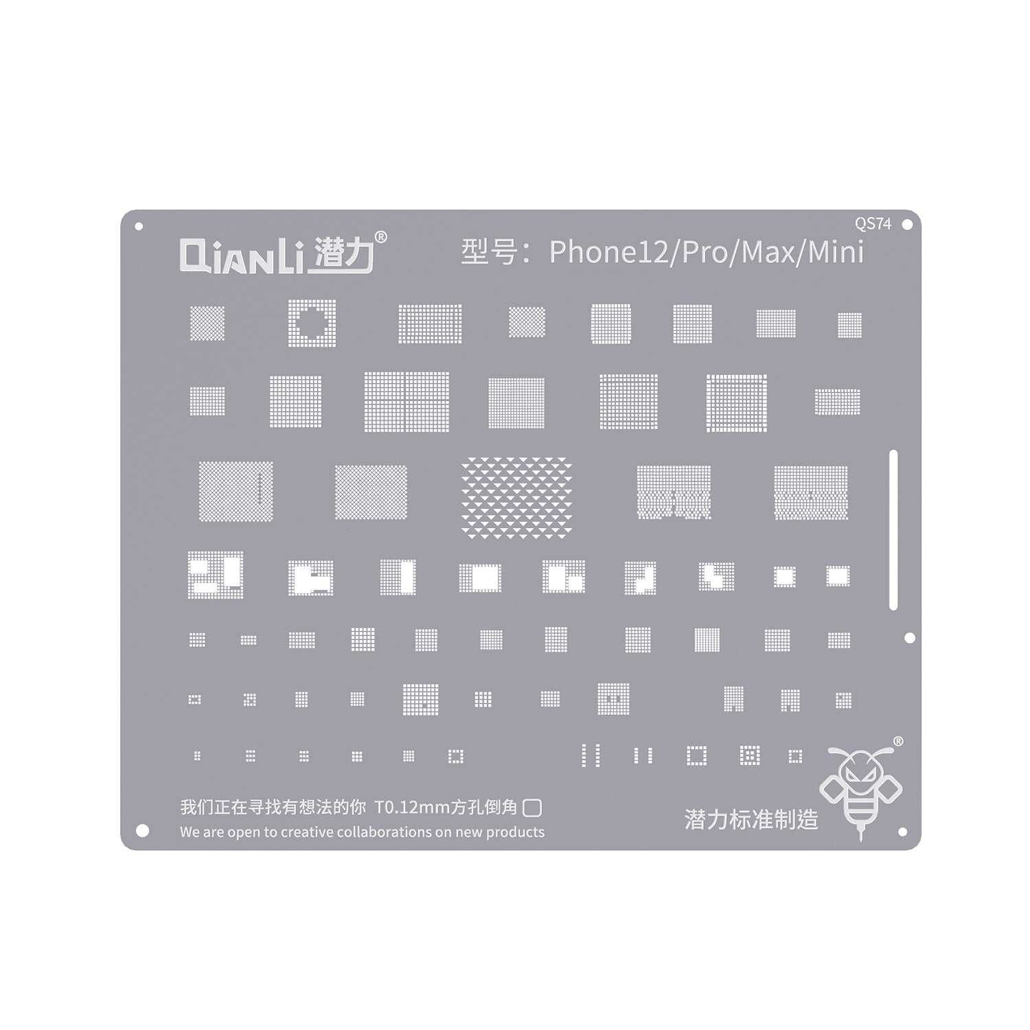 QIANLI Bumblebee Stencil QS74 für Apple iPhone 12 Series