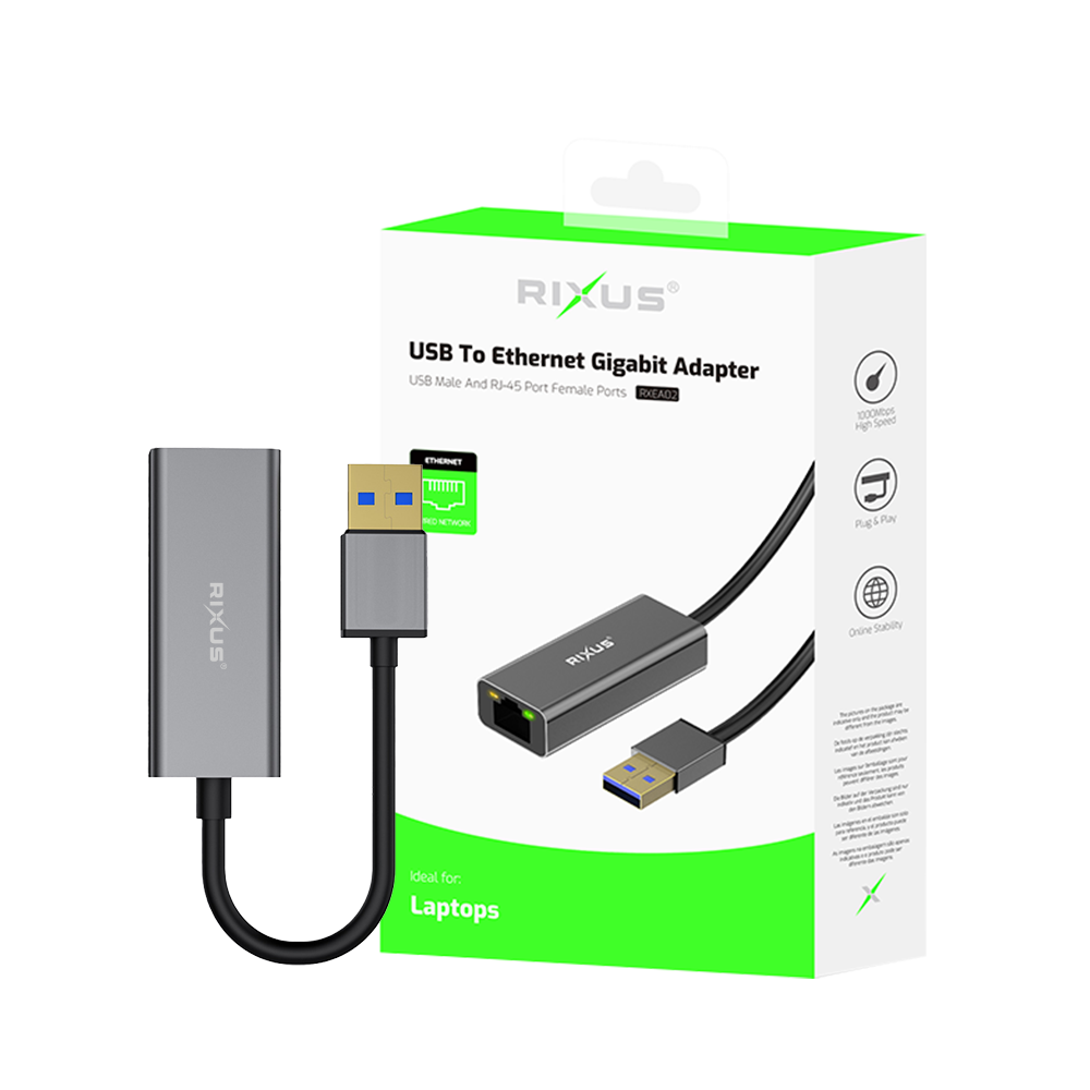 Rixus RXEA02 USB 3.0 Gigabit Network Cardusb To RJ45 Anschluss Gray – Bild 4