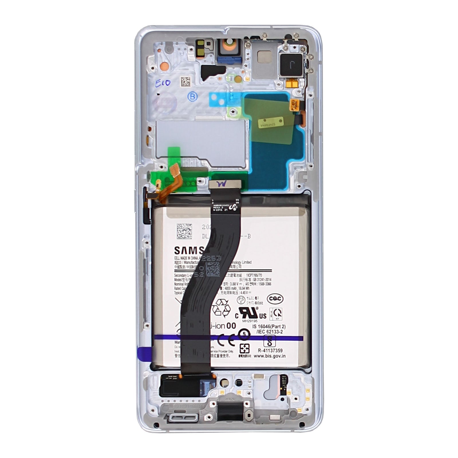 Samsung Original Display Galaxy S21 5G Ultra G998B mit Rahmen Phantom Silver – Bild 3