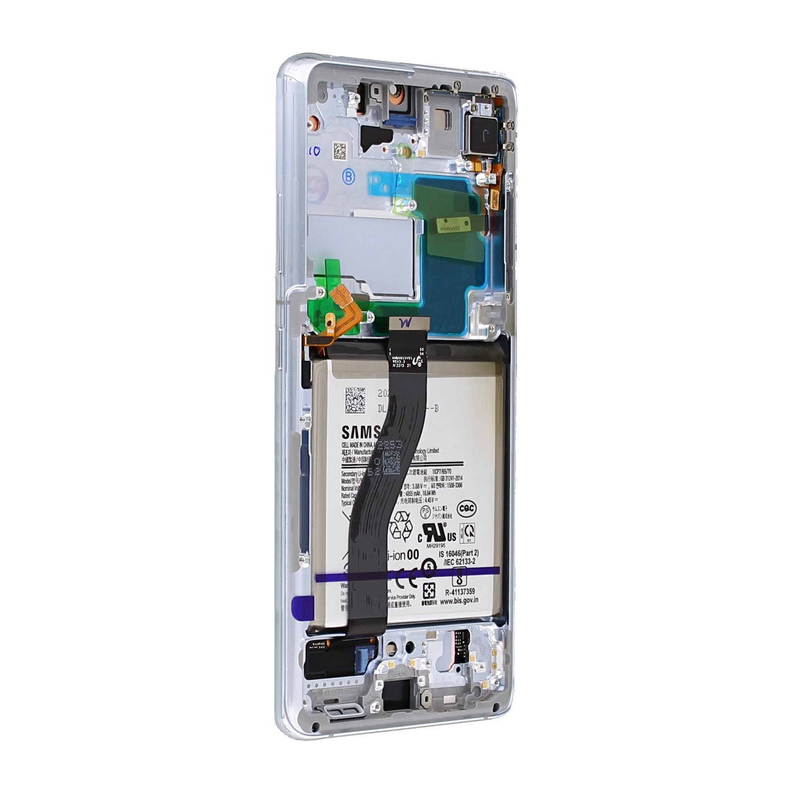 Samsung Original Display Galaxy S21 5G Ultra G998B mit Rahmen Phantom Silver – Bild 4