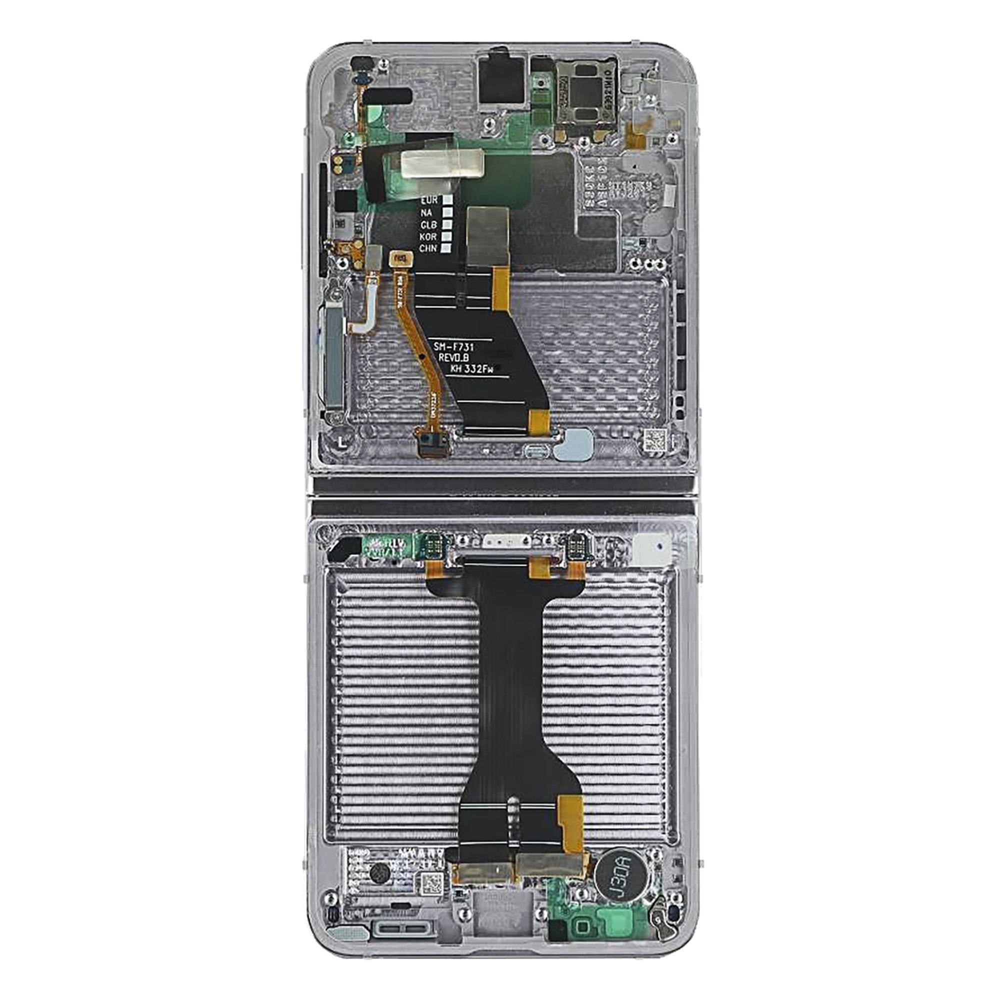 Samsung Galaxy Z Flip5 Main F731B Original Service Pack Display Rahmen Lavender – Bild 3
