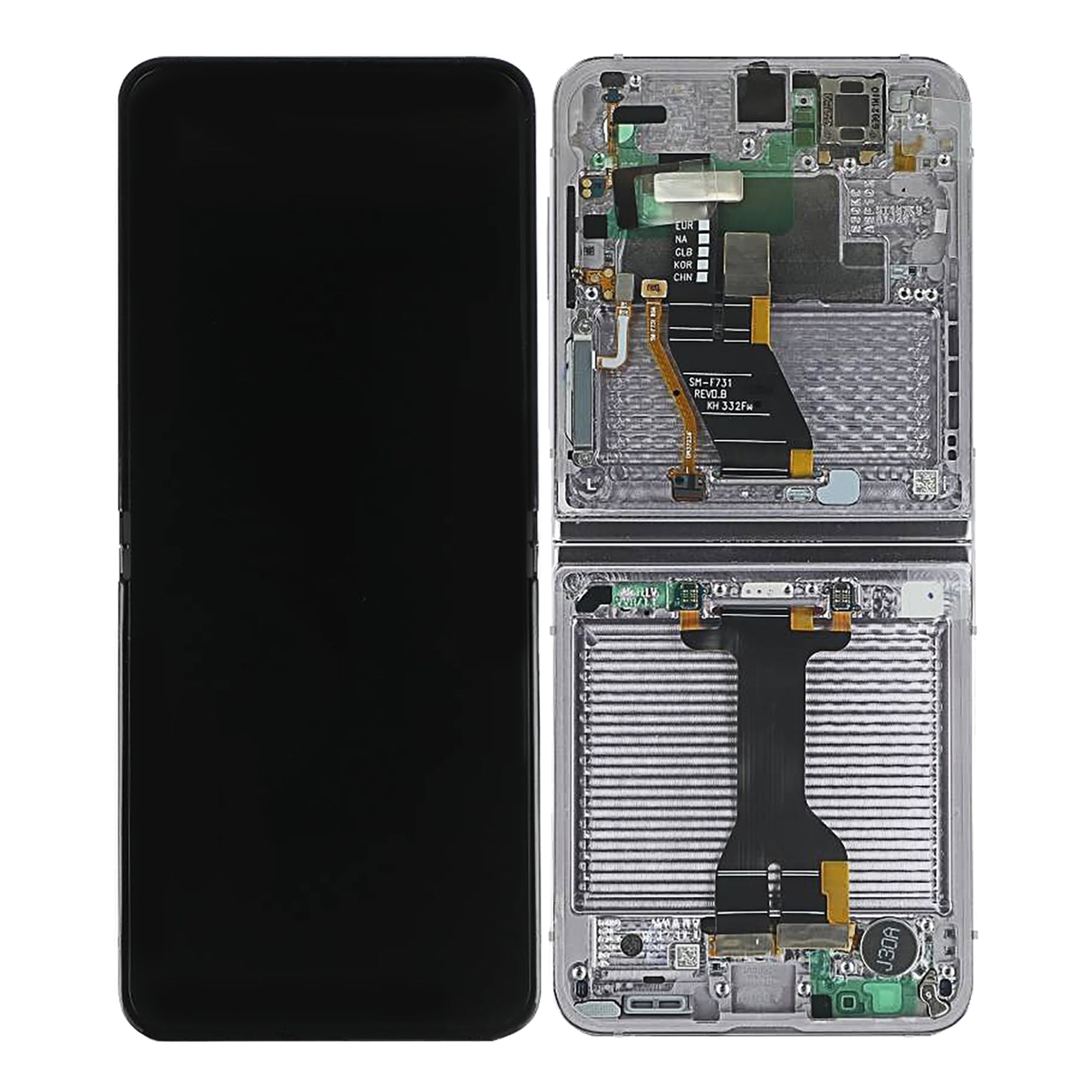 Samsung Galaxy Z Flip5 Main F731B Original Service Pack Display Rahmen Lavender – Bild 4