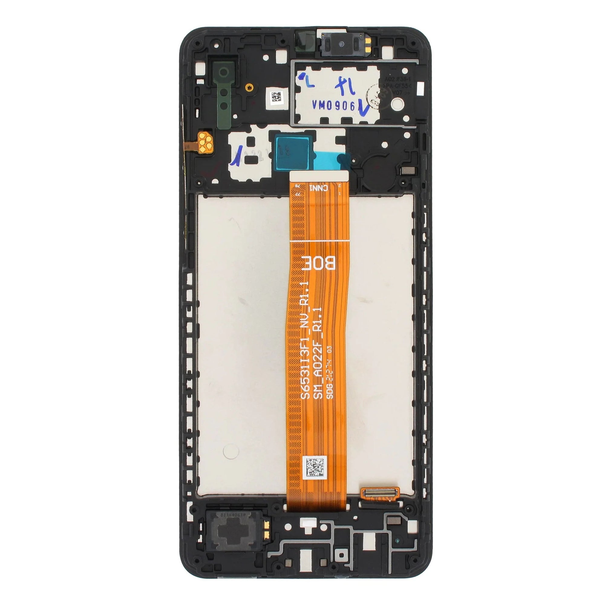 Samsung Galaxy A02 A022F Display und Touchscreen-Digitizer mit Rahmen Black Service Pack – Bild 3