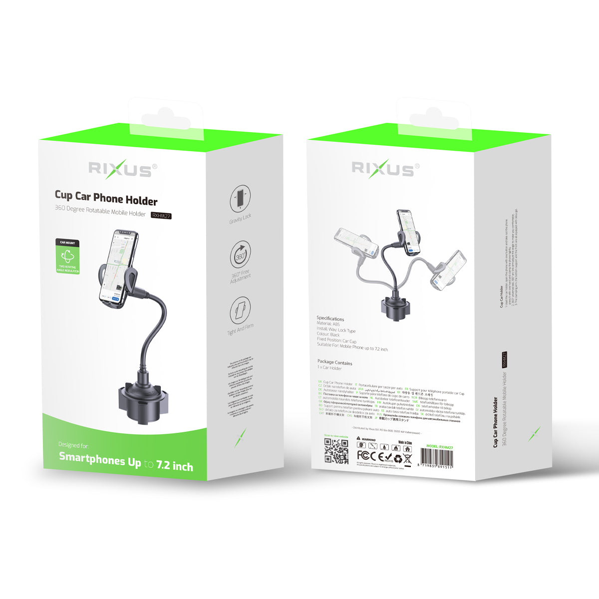 Rixus RXHM27 Smartphone Cup Car Holder – Bild 5