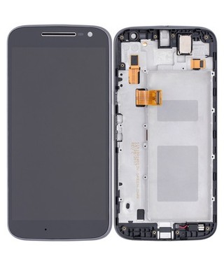 Original LCD Display Motorola Moto G4 mit Rahmen Schwarz - aufgearbeitet