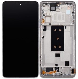 Original OLED Display Xiaomi 11T, 11T Pro 5G mit Rahmen Weiß - aufgearbeitet