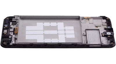 Original OLED Display für Samsung Galaxy M21 mit Rahmen Schwarz - aufgearbeitet