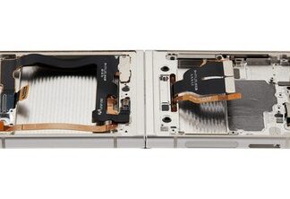 Orig. OLED Display Samsung Galaxy Z Flip 3 5G mit Rahmen Weiß aufgearbeitet