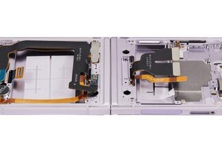 Orig. OLED Display Samsung Galaxy Z Flip 3 5G mit Rahmen Lavender aufgearbeitet