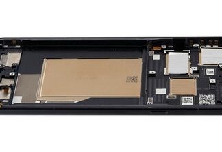 Orig. OLED Display für Motorola Moto Signature mit Rahmen Carbon - aufgearbeitet