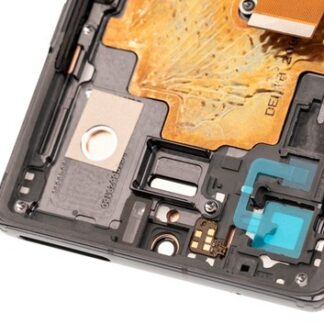 Original OLED Display für LG Velvet 5G mit Rahmen Grau - aufgearbeitet