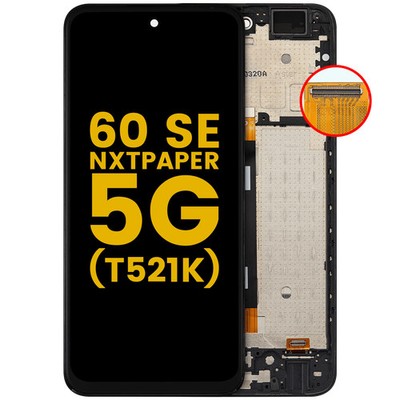 Original aufgearbeitet LCD Display TCL 60 SE NxtPaper 5G T521K mit Rahmen
