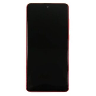 Samsung Galaxy Note 10 Lite N770F Display und Touchscreen-Digitizer mit Rahmen Aura Red Service Pack