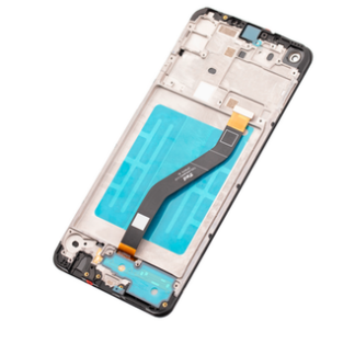 Original LCD Display für Samsung Galaxy A21 mit Rahmen - aufgearbeitet