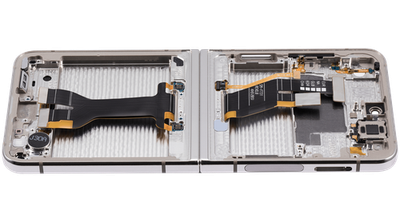 Orig. OLED Display Samsung Galaxy Z Flip 5 5G mit Rahmen Cream aufgearbeitet