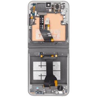 Orig. Display Samsung Galaxy Z Flip 6 5G mit Rahmen Silver Shadow aufgearbeitet