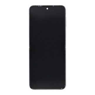 Samsung Galaxy Z Flip4 5G Main F721B Original Service Pack Display Rahmen Weiss