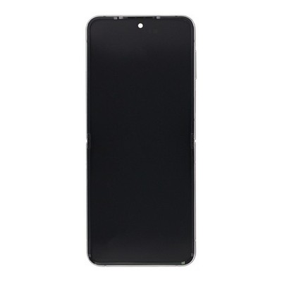 Samsung Galaxy Z Flip4 5G Main F721B Original Service Pack Display Rahmen Weiss