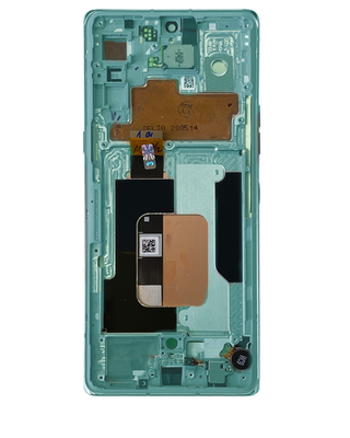 Original OLED Display für LG Velvet 5G mit Rahmen Grün - aufgearbeitet