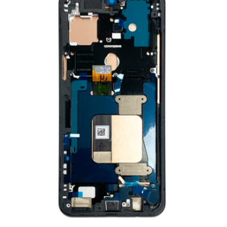Original OLED Display für LG V60 ThinQ 5G mit Rahmen Schwarz - aufgearbeitet