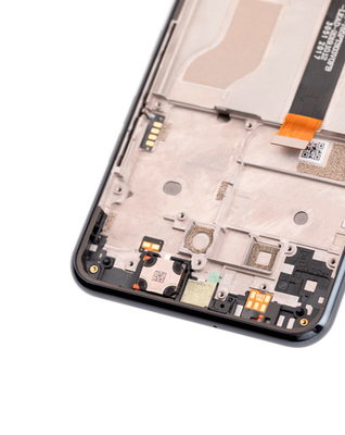 Original LCD Display für LG K51 mit Rahmen Schwarz - aufgearbeitet