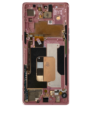 Original OLED Display für LG Velvet 5G mit Rahmen Rot - aufgearbeitet