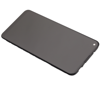 Original LCD Display für LG K61 mit Rahmen Schwarz - aufgearbeitet
