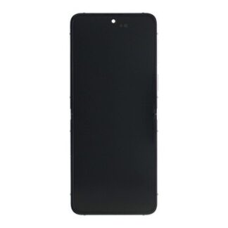 Samsung Galaxy Z Flip3 F711B Main Display und Touchscreen-Digitizer mit Rahmen Bespoke Silver Service Pack