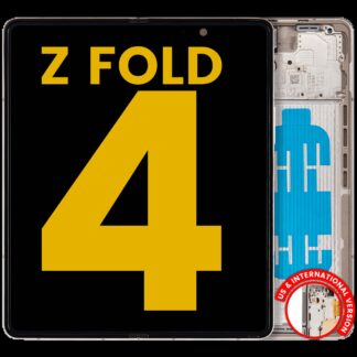 Inner OLED Display mit Rahmen für Samsung Galaxy Z Fold 4 5G (US & International) (professionell aufgearbeitet) (Beige)