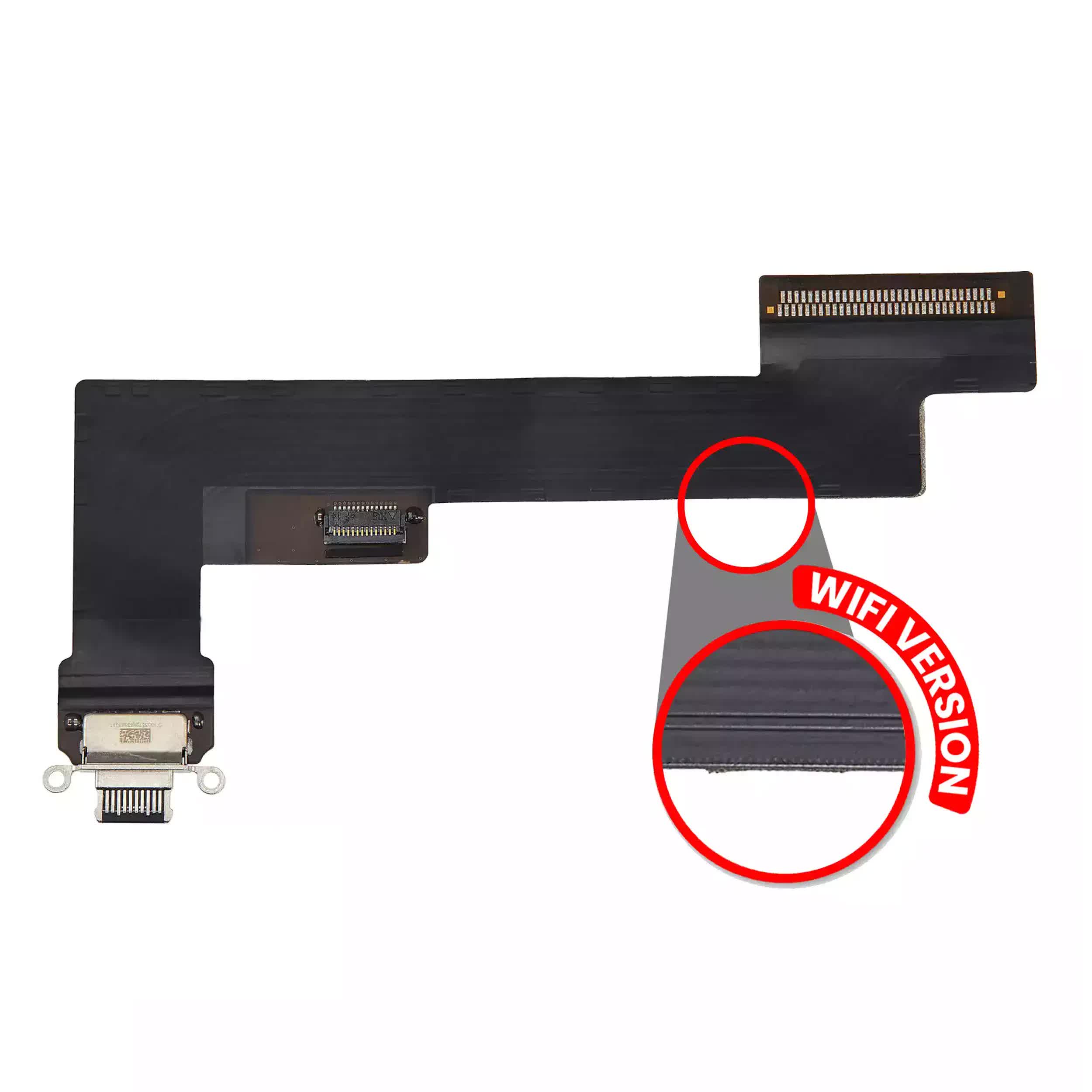 Ladebuchse Flexkabel für iPad Air 4 (nur WiFi) (ausgebautes Originalteil: Grade A) (Black (Schwarz))