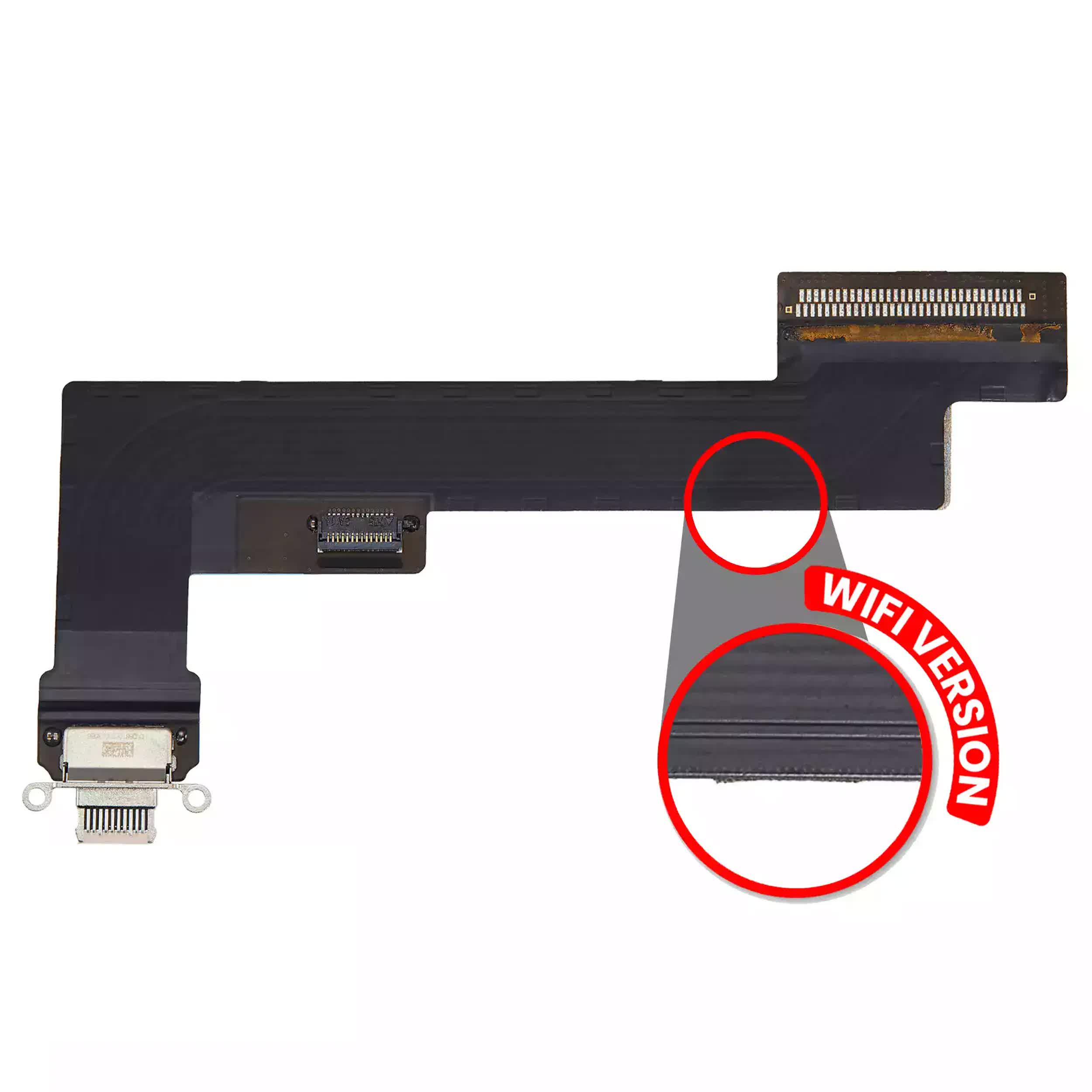 Ladebuchse Flexkabel für iPad Air 4 (nur WiFi) (ausgebautes Originalteil: Grade A) (Rose Gold)