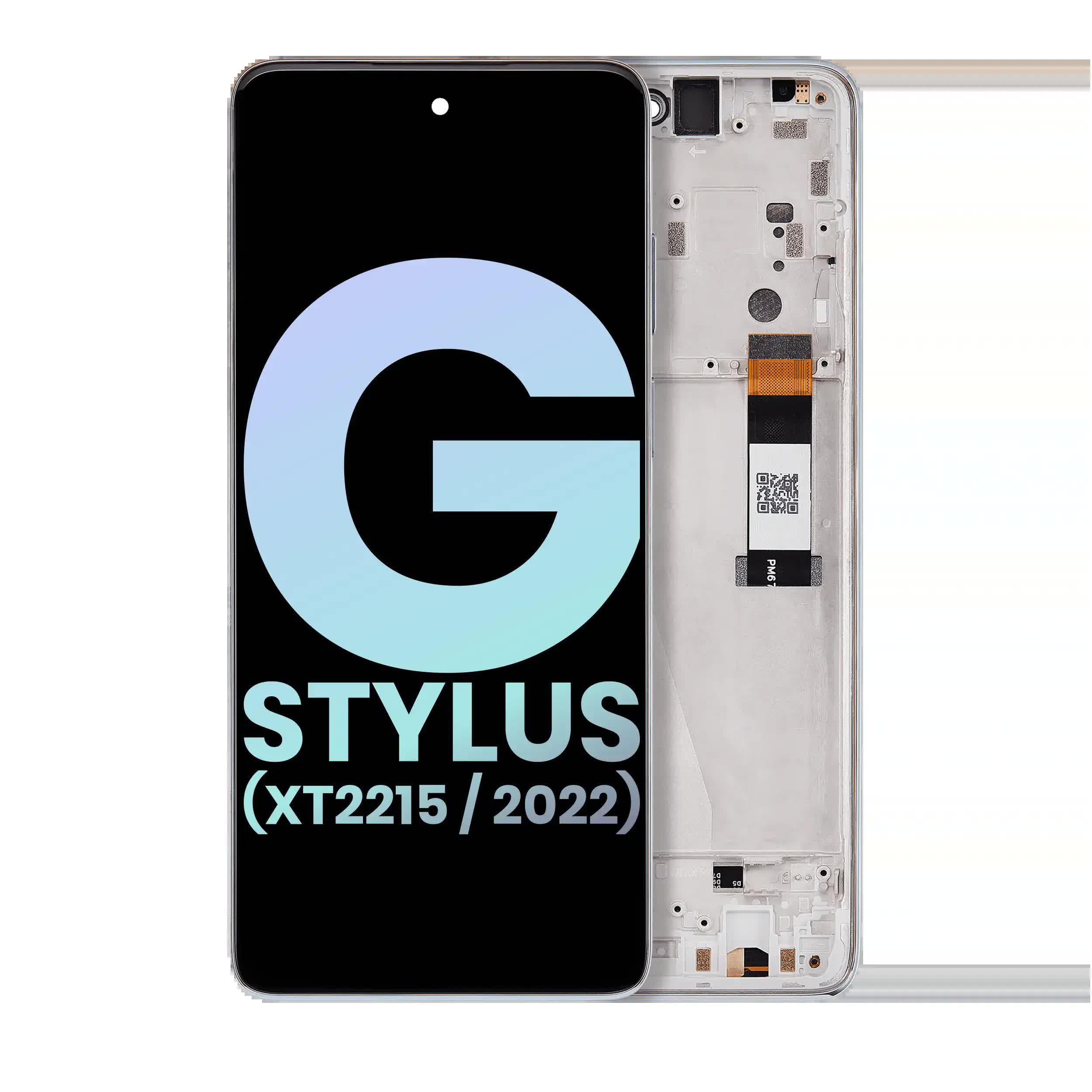 LCD Display mit Rahmen für Motorola Moto G Stylus 5G (XT2215 / 2022) (Original) (Seafoam Green)