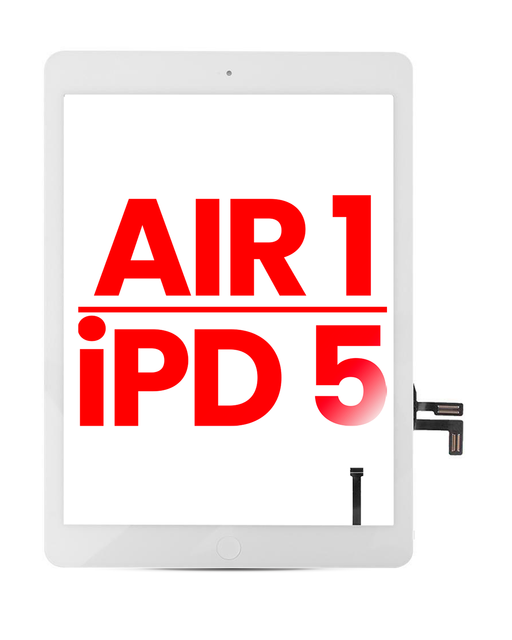 Touchscreen-Digitizer für iPad Air 1 / iPad 5 (2017) (Homebutton vormontiert für iPad Air 1) (Premium) (Black (Schwarz)) – Bild 4