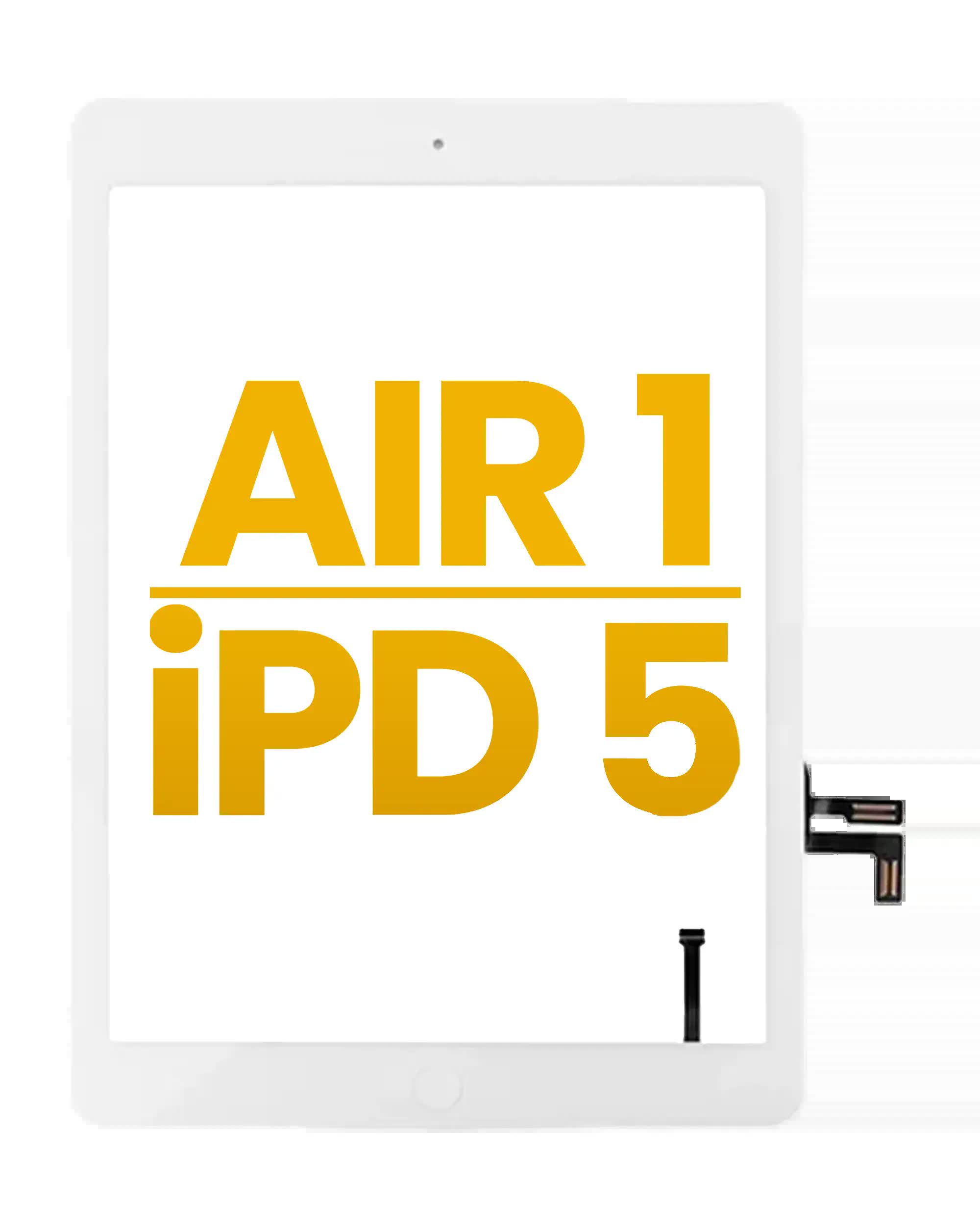 Touchscreen-Digitizer für iPad Air 1 / iPad 5 (2017) (Homebutton vormontiert für iPad Air 1) (Premium) (White (Weiß))