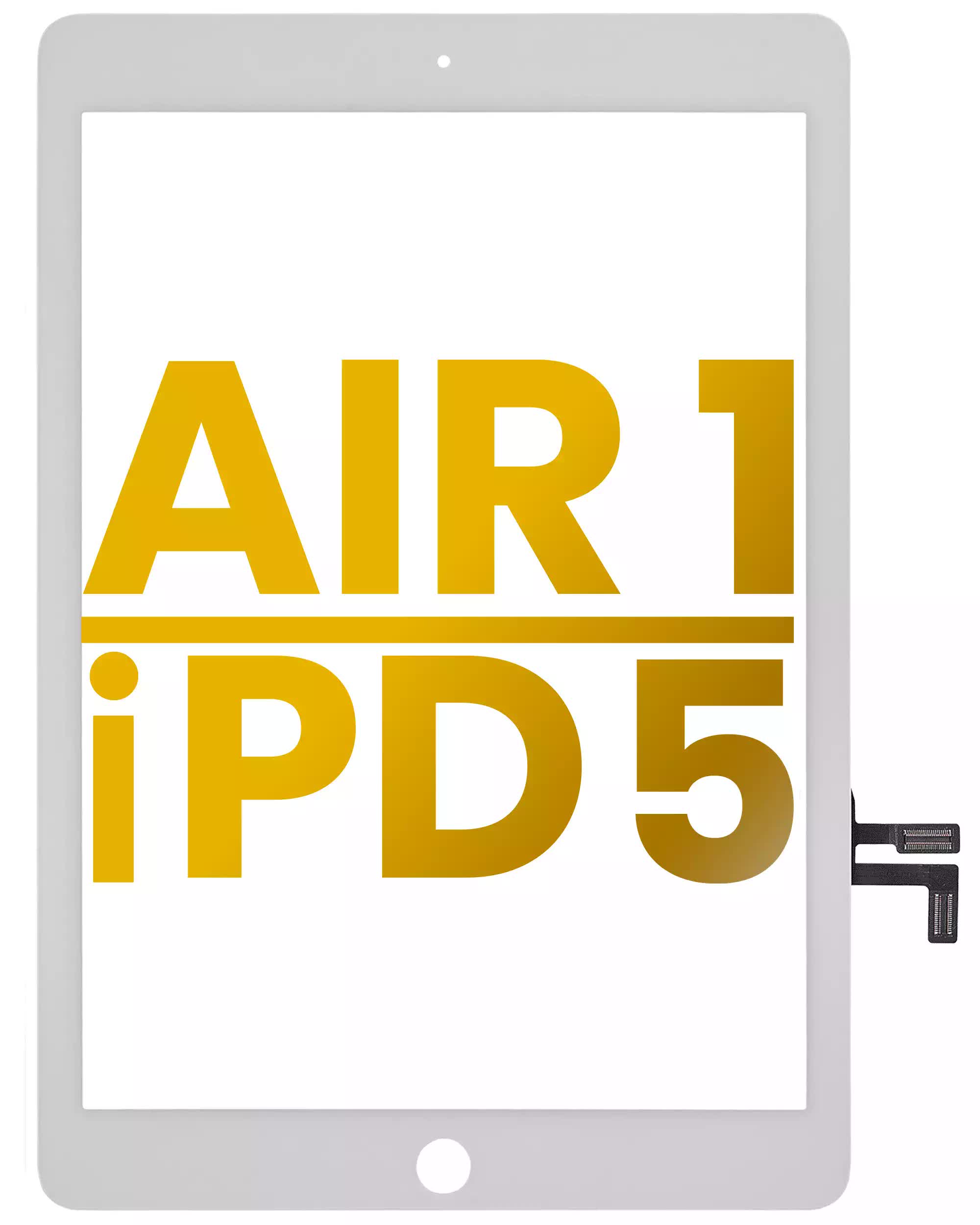 Touchscreen-Digitizer für iPad Air 1 / iPad 5 (2017) (No Homebutton Installed) (Premium) (White (Weiß))