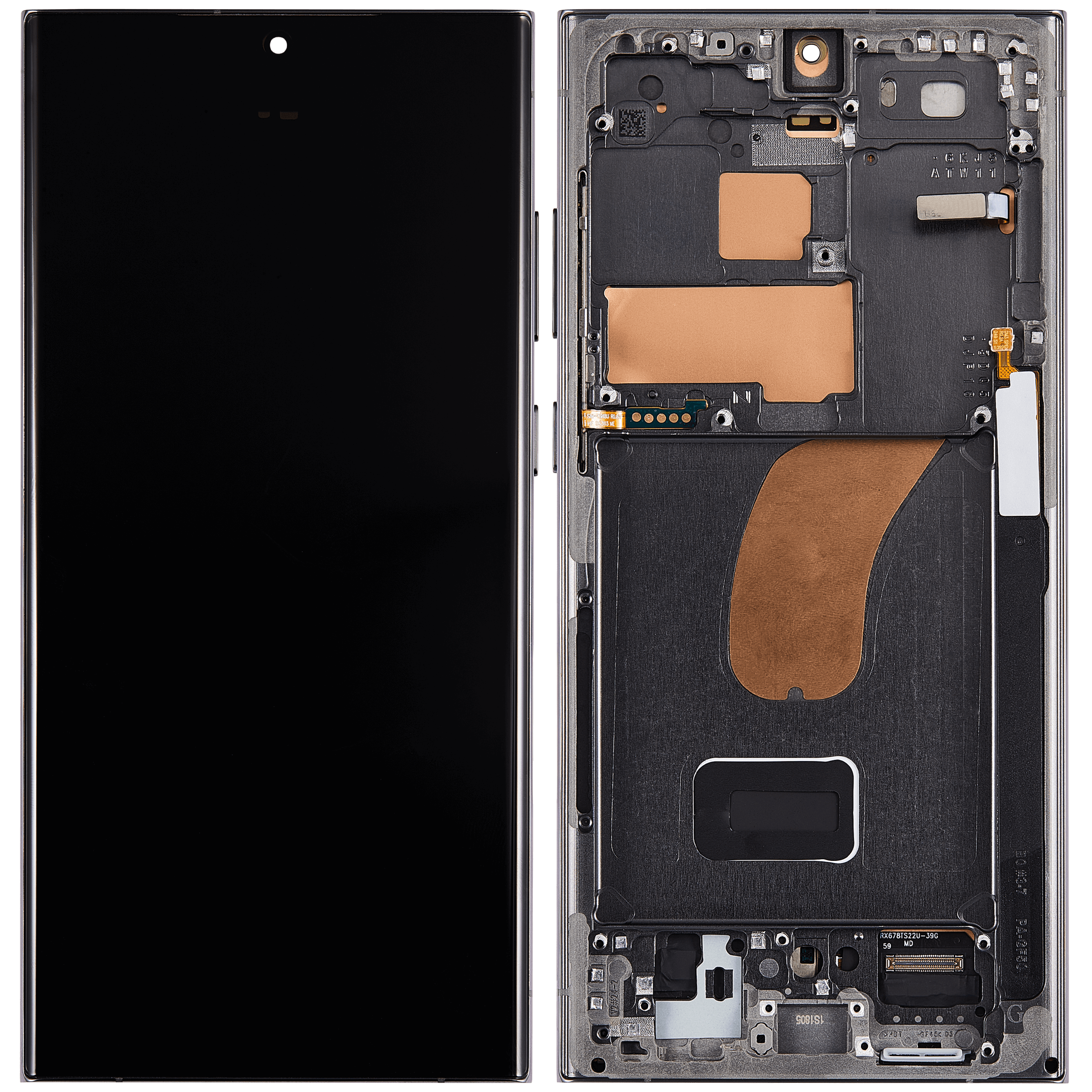 OLED Display mit Rahmen für Samsung Galaxy S23 Ultra 5G (US & International) (Service Pack) (Green (Grün)) – Bild 2