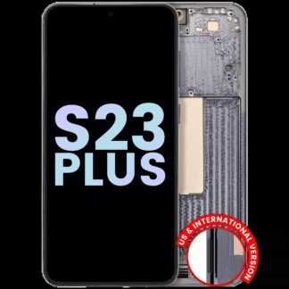 OLED Display mit Rahmen für Samsung Galaxy S23 Plus 5G (US & International) (Service Pack) (Green (Grün))